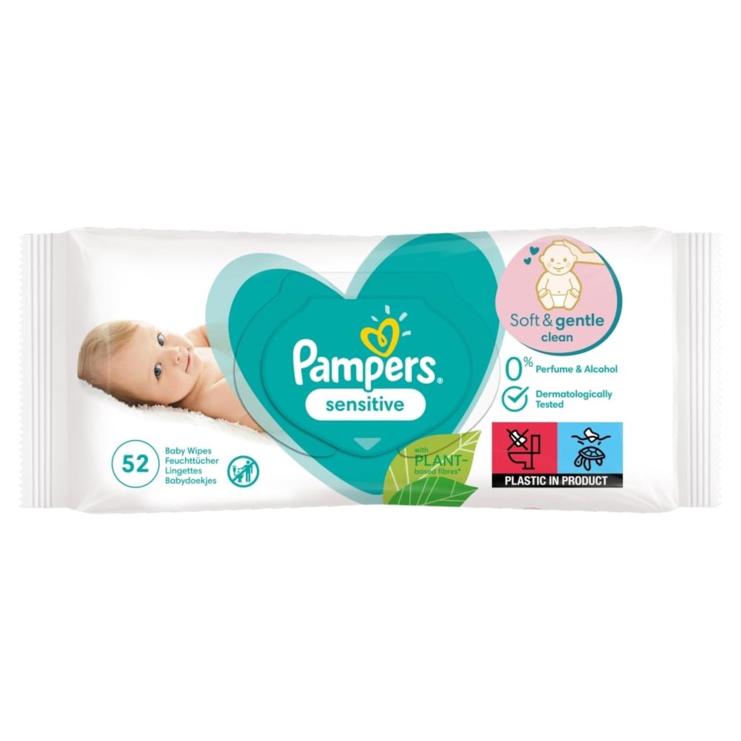 PAMPERS BABY WIPES SENSITIVE 52'S