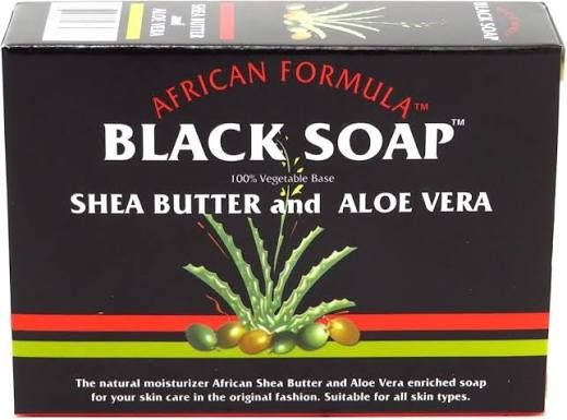 AFRICAN BLACK SOAP, FLAVOR: SHEA BUTTER and ALOE VERA