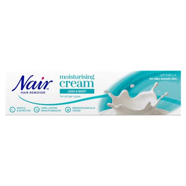 NAIR HAIR REMOVER, type: MOISTURIZING LEGS AND BODY WITH BABY OIL 100ML