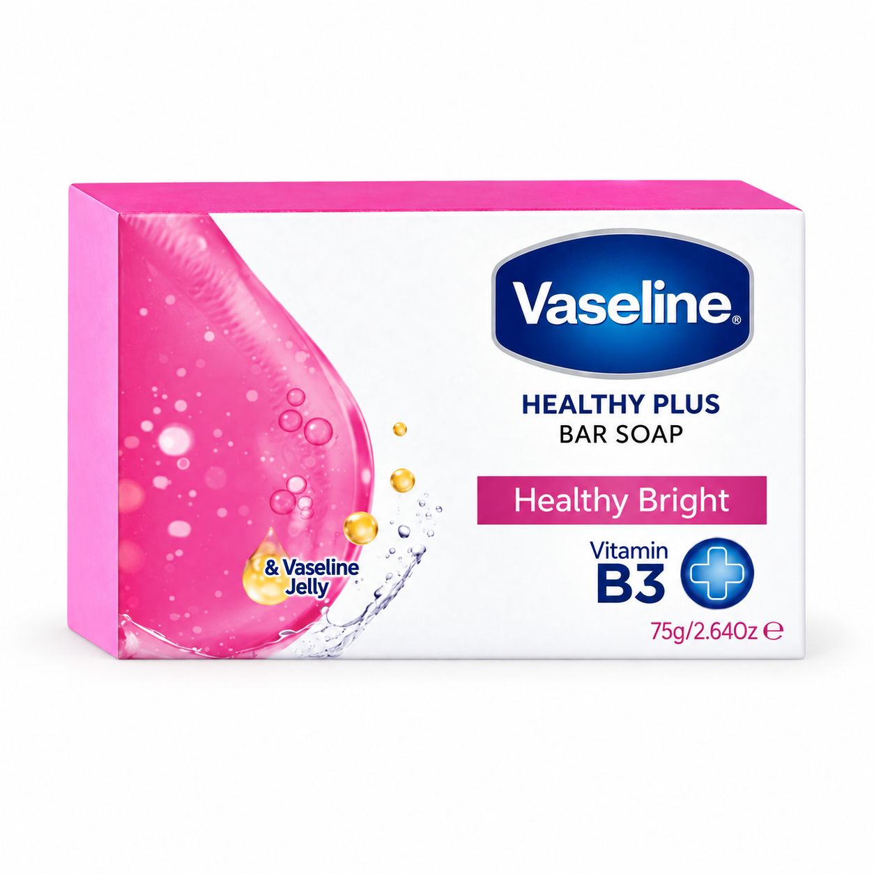 VASELINE HEALTHY PLUS BAR SOAP, SCENT: HEALTHY BRIGHT