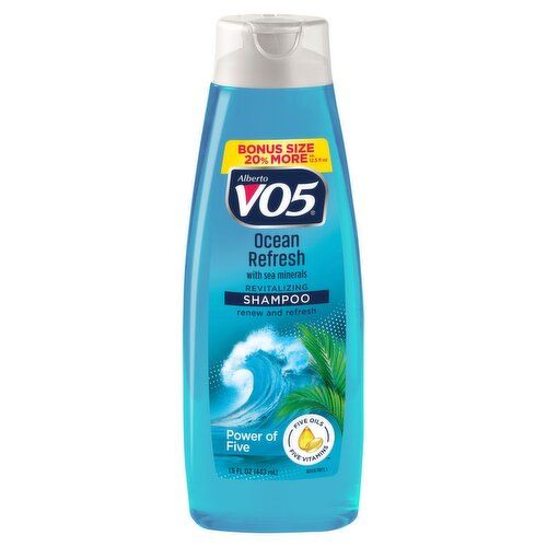 VO5 SHAMPOO 15OZ LARGE, FLAVOR: OCEAN REFRESH REVITALIZING