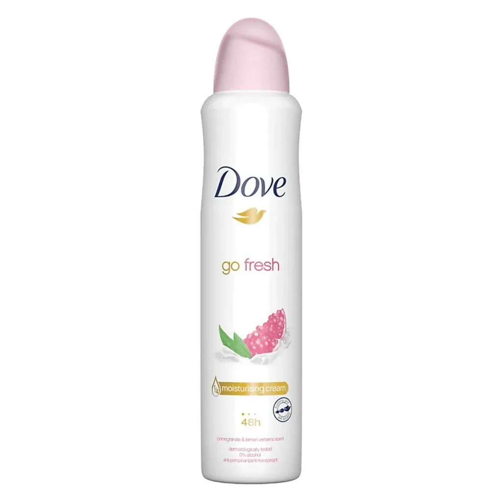 DOVE WOMEN ANTIPERSPIRANT 250ML 8 ASST SCENT, SCENT: POMEGRANATE &amp; LEMON VERBENA