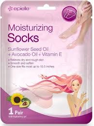 EPIELLE SOCKS MOISTURIZING/ HYDRATING/ I. REPAIRING SOCKS, SCENT: MOISTURIZING SOCKS W/SUNFLOWER SEED OIL+AVACADO OIL+VITAMIN E