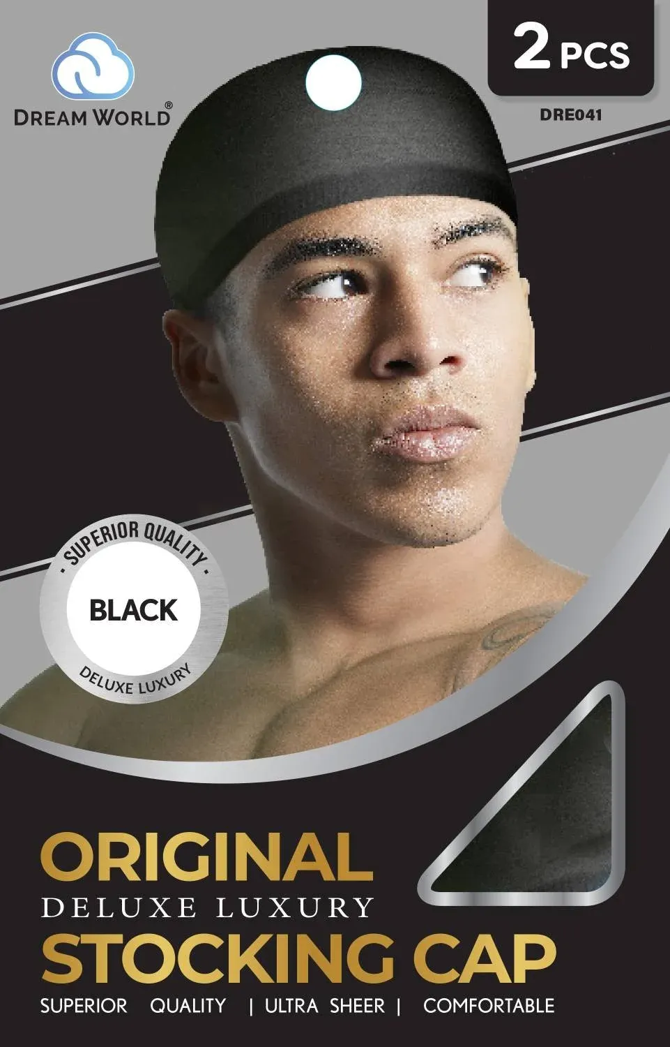 DREAM M STOCKING WAVE CAP 2'S BLACK