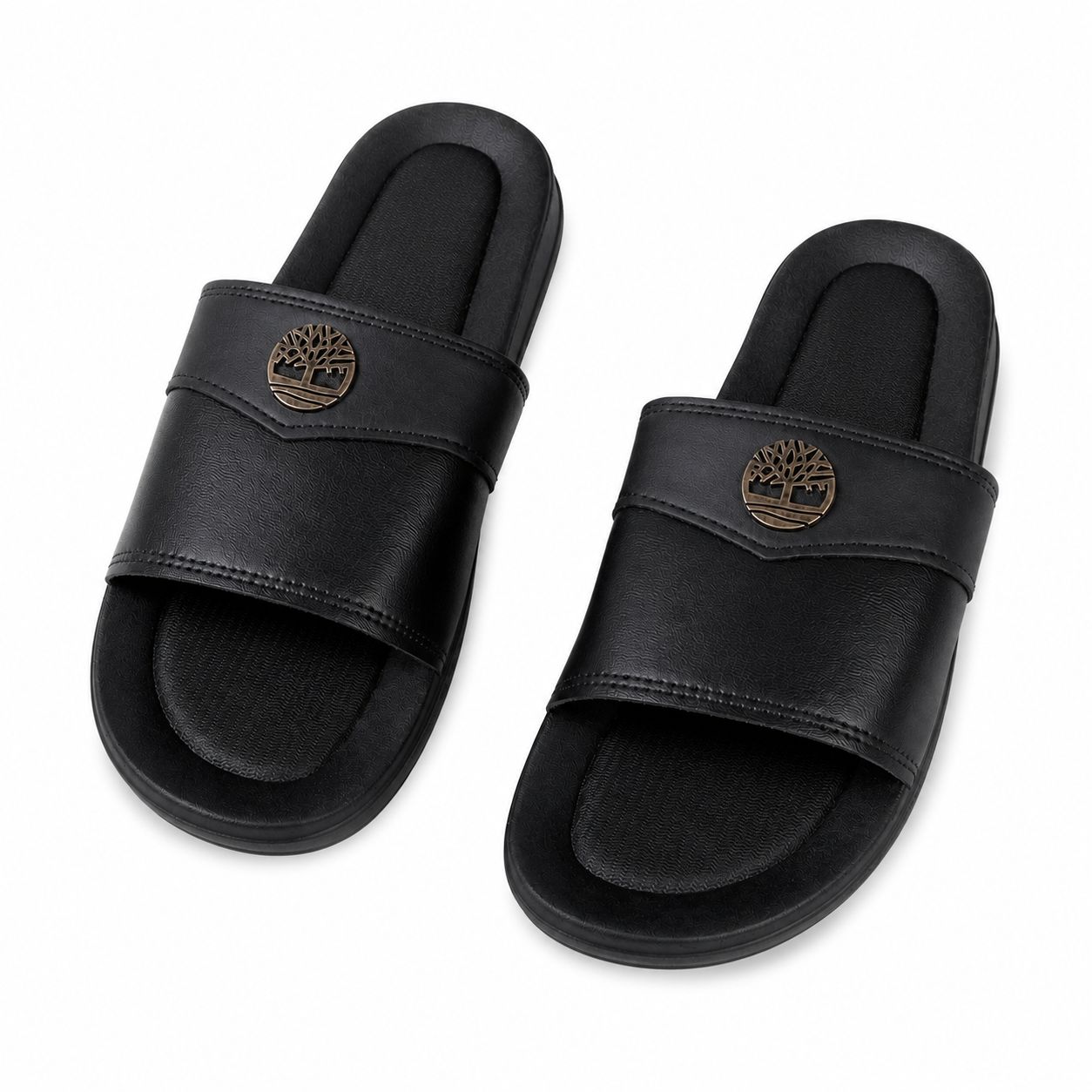 Tim Slides, Colour: Black, Size: 40