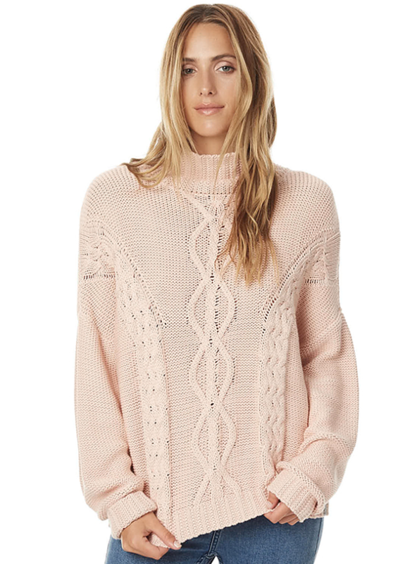 Yacht Womens Cable Knit - pink