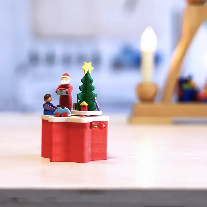KURBELSPIELDOSE &#39;WEIHNACHTSMANN&#39;