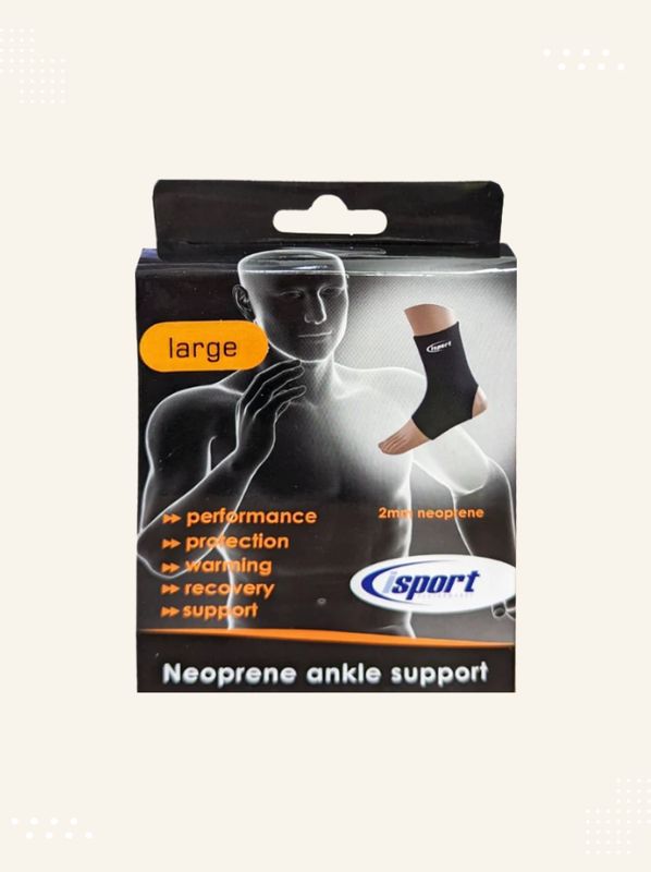 Packaging of i-Sport Neoprene Ankle Support available at Modern Bazaar UK