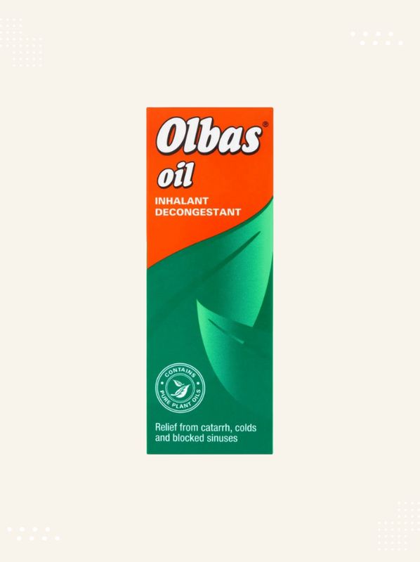 Packaging of Olbas Oil Inhalant Decongestant available at Modern Bazaar UK