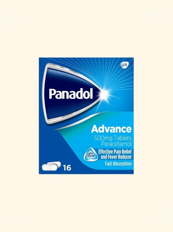 Packaging of Panadol Advance Paracetamol available at Modern Bazaar UK