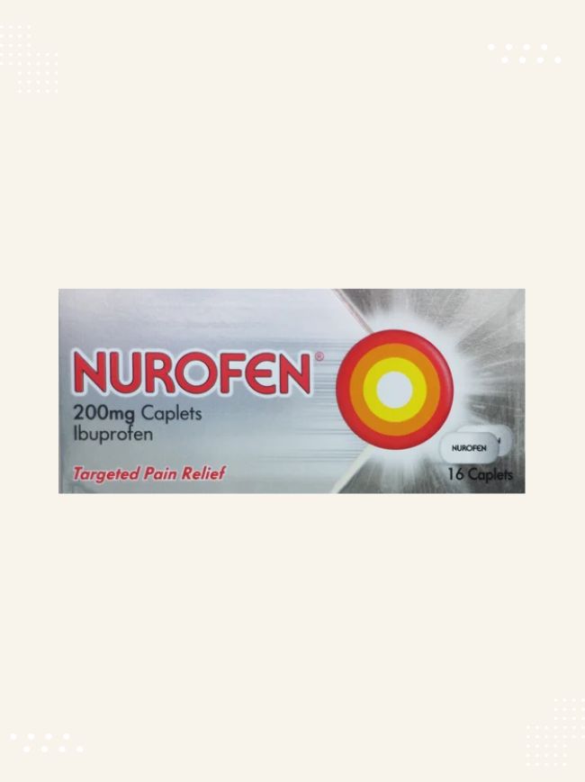 Packaging of Nurofen Ibuprofen Caplets available at Modern Bazaar UK
