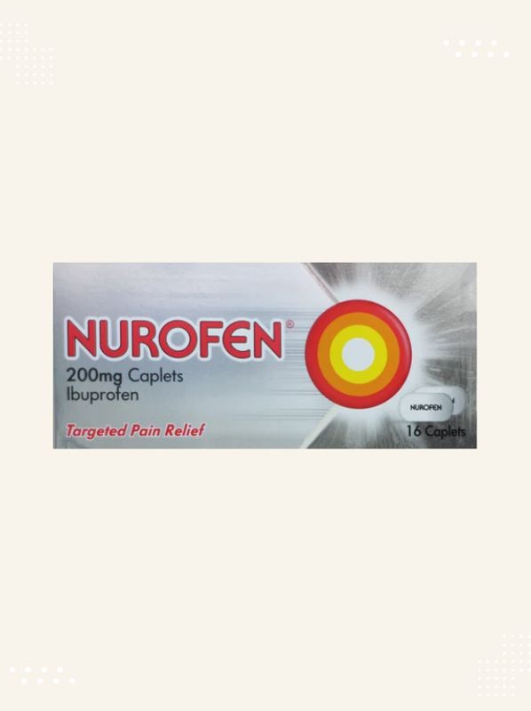 Packaging of Nurofen Ibuprofen Caplets available at Modern Bazaar UK