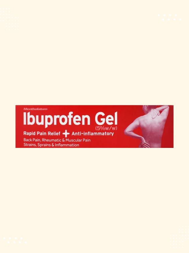 Packaging of Mentholatum Ibuprofen Gel available at Modern Bazaar UK