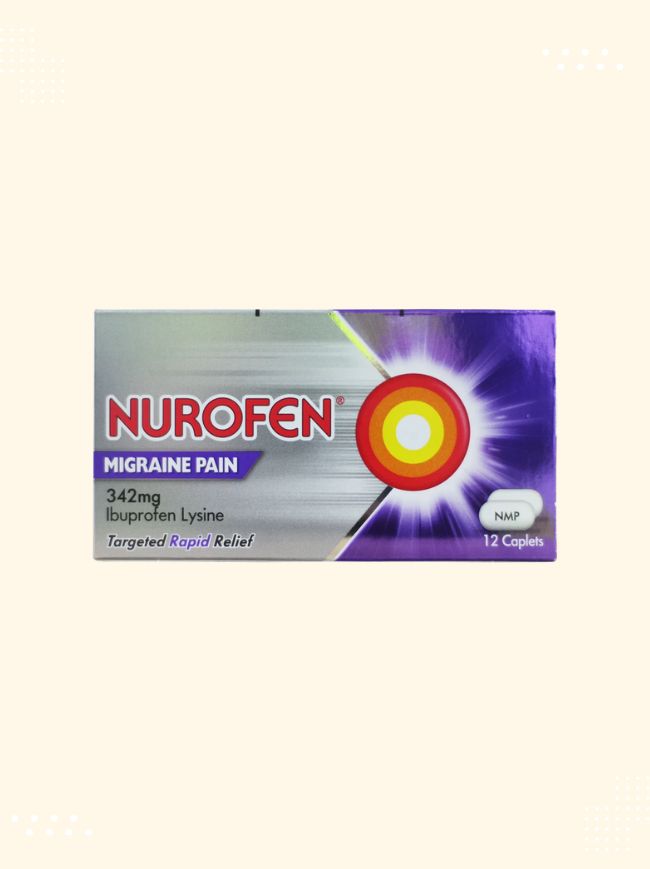 Packaging of Nurofen Migraine Tablets available at Modern Bazaar UK