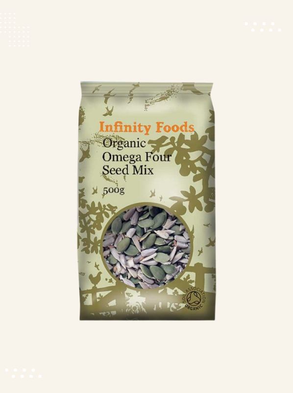Buy Organic Omega Four Seed Mix online from Modern Bazaar UK – Fresh and organic delivery.