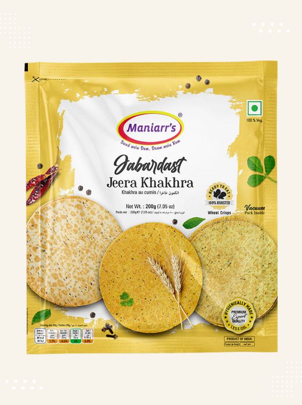 Maniarrs jeera khakhra - Authentic Indian snack available at Modern Bazaar UK