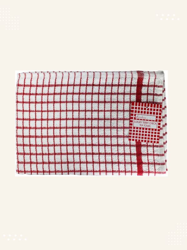 Terry Check Tea Towel