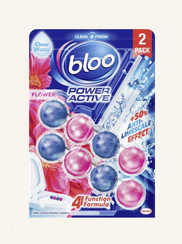 Bloo Power Active Toilet Rim Block Flower