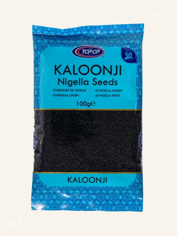 Close-up view of premium quality Kaloonji / Nigella Seeds available at Modern Bazaar UK