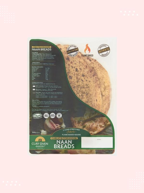 Clay Oven Bakery Garlic &amp; Coriander Naan Breads from Modern Bazaar UK