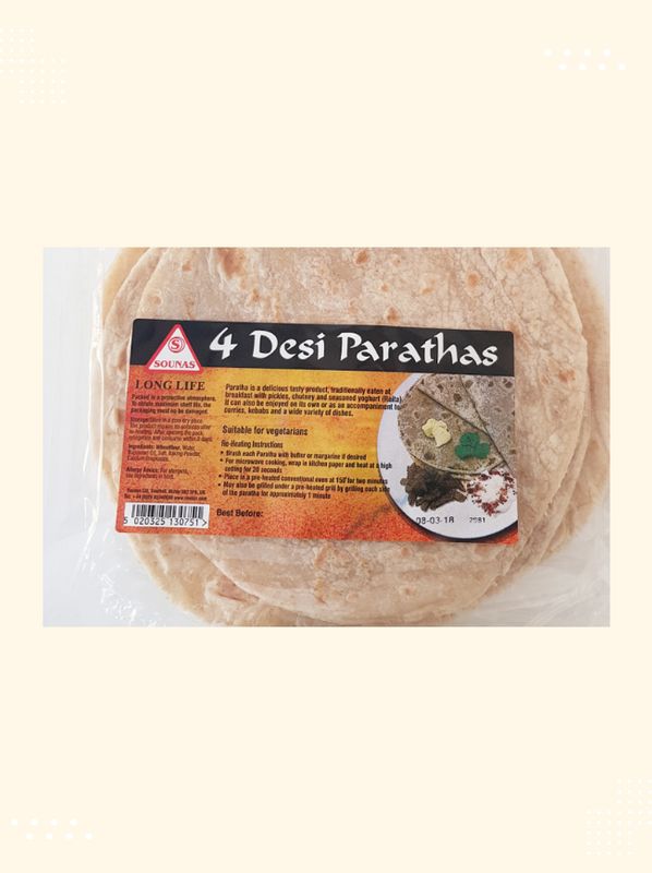 Sounas 4 Desi Parathas from Modern Bazaar UK