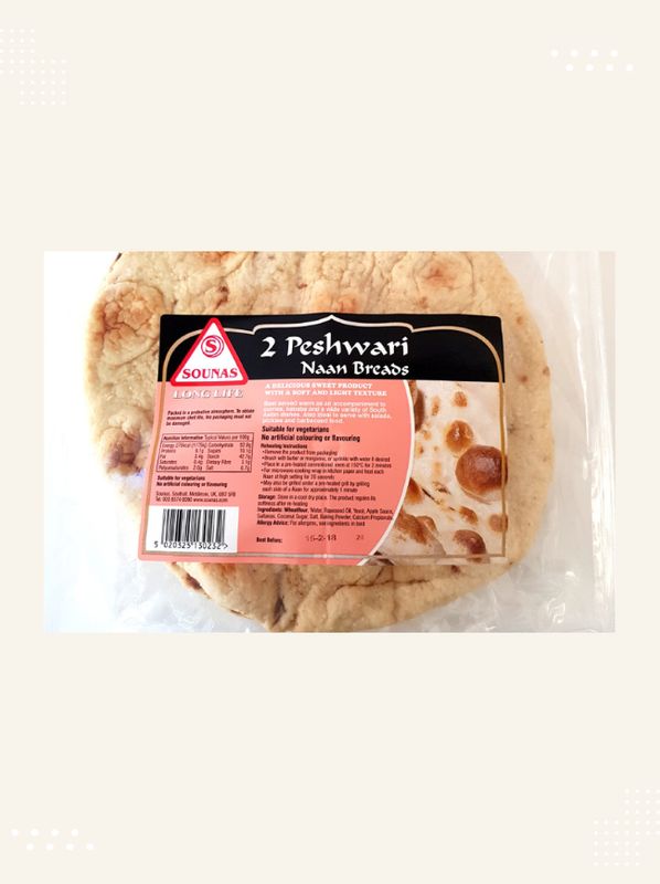 2 Peshwari Naan Breads from Modern Bazaar UK