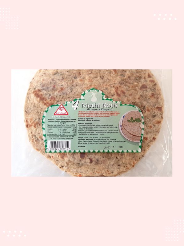 Sounas 4 Methi Rotis from Modern Bazaar UK