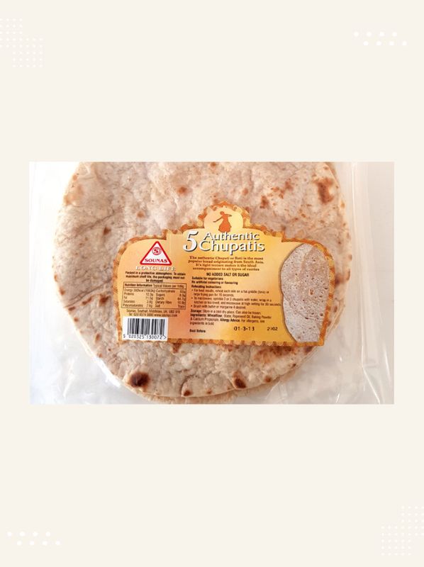 Sounas 5 Authentic Chupatis from Modern Bazaar UK