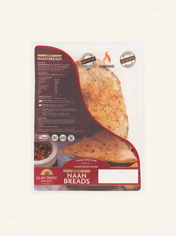 Clay Oven Bakery Spicy Naan Breads from Modern Bazaar UK