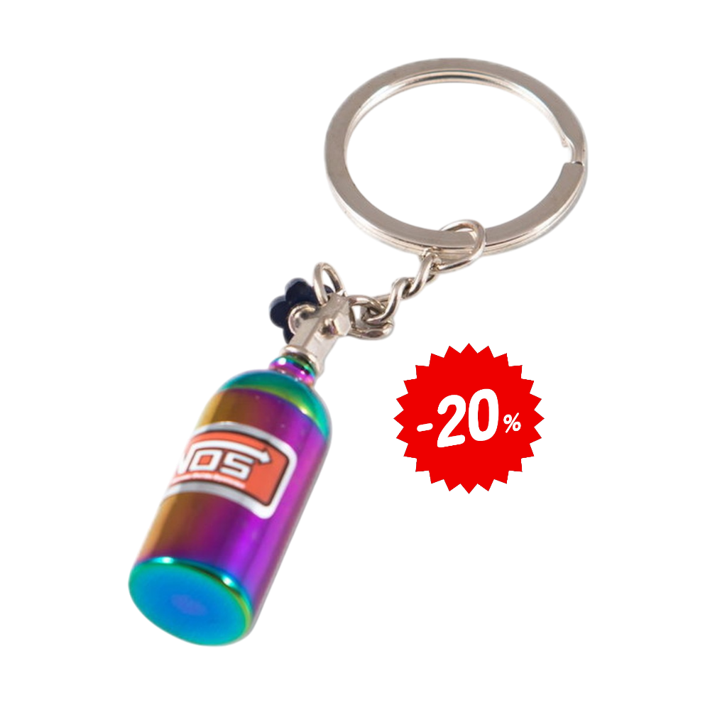 Nitro Oxid Bottle Flasche Lachgas für Tuning Freaks als Schlüsselanhänger - Lachgaseinspritzung Auto KFZ Zubehör