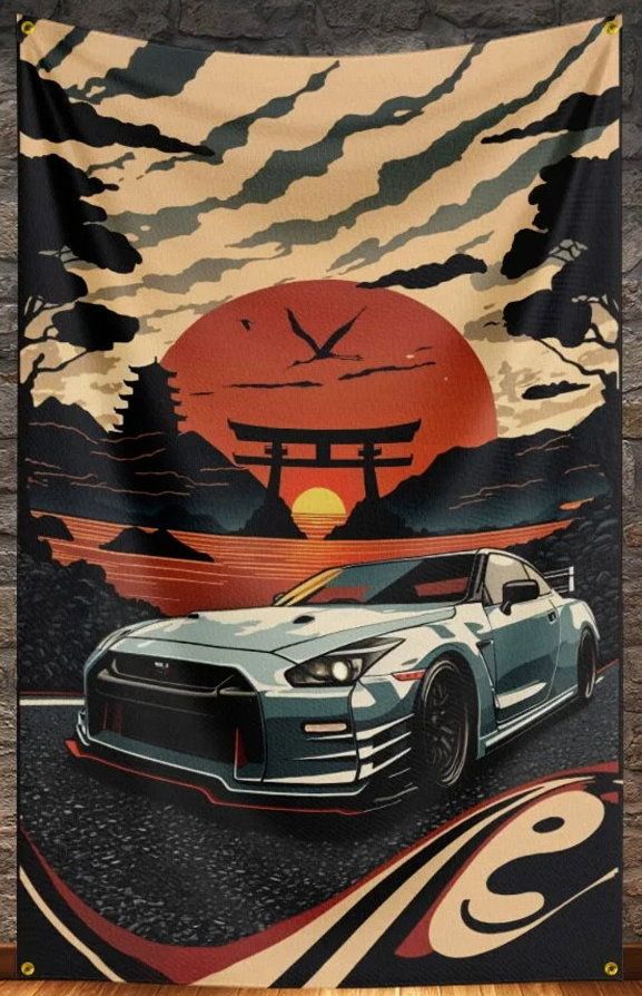 JDM Fahne Wandtuch Dekoration Rising Sun Import