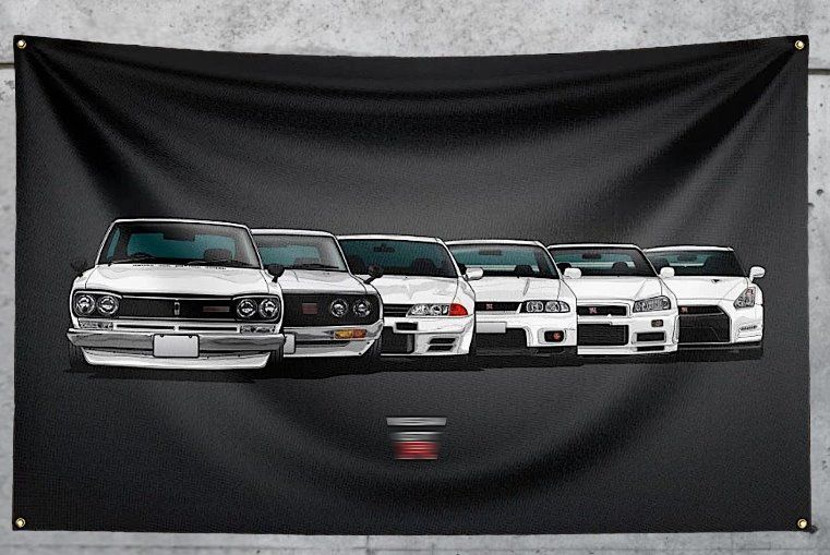 Fahne Wandtuch – Godzilla Skyline GTR Generations