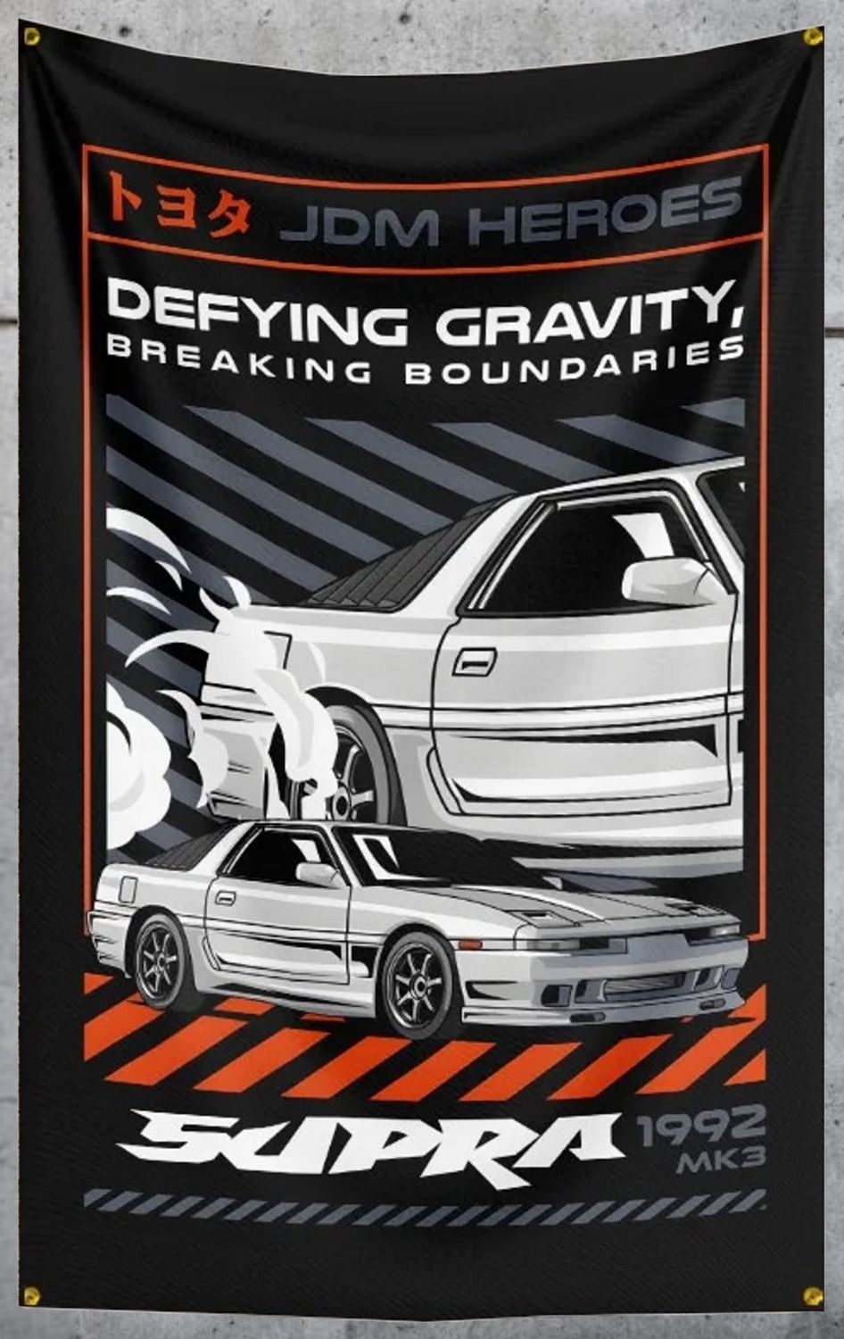 Fahne Wandtuch – Supra MK3 Wandbanner – JDM Heroes Edition (1992)