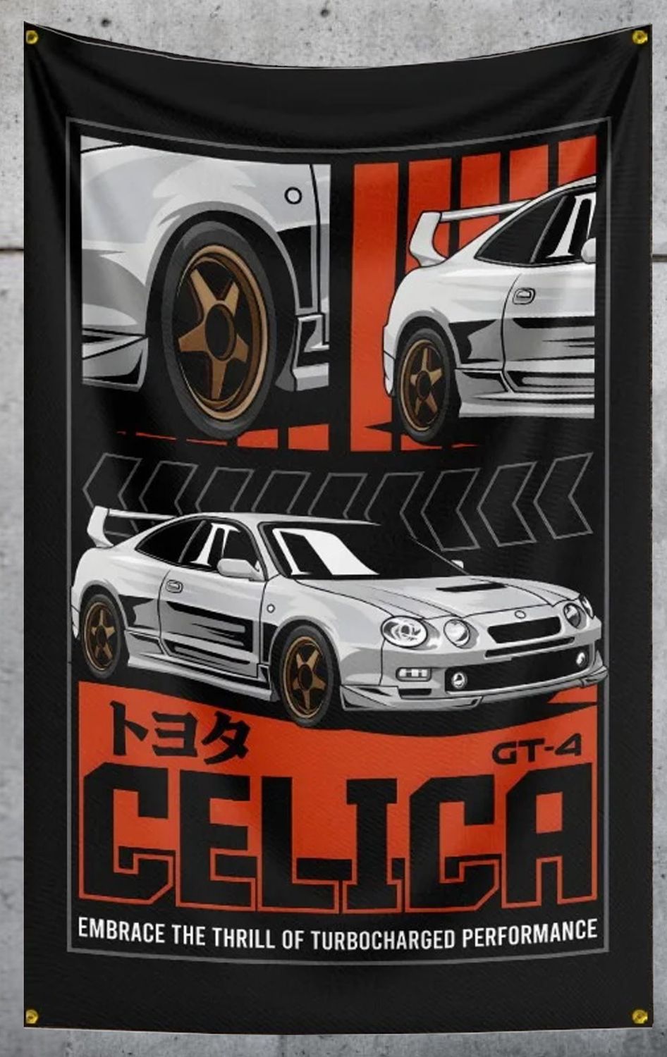Fahne Wandtuch – „GT-4 Rally Celica Legend“