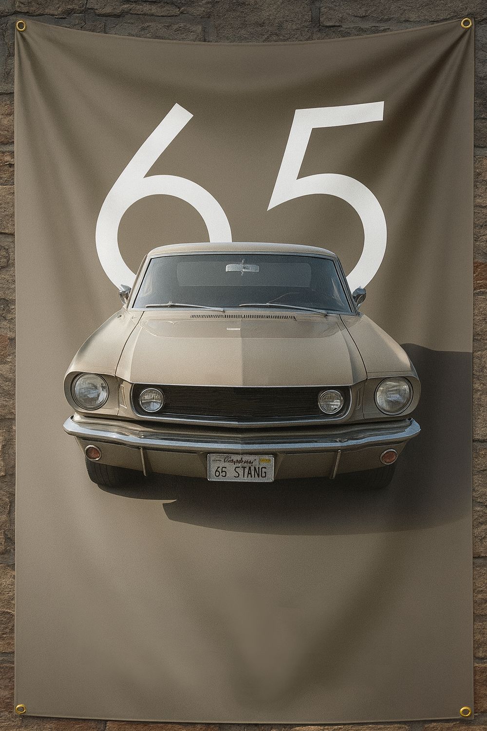 Fahne Wandtuch – „American Mustang Muscle – 65“ Classic US Dream Car