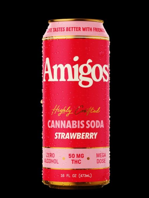 Amigos 50MG THC Soda (Strawberry)