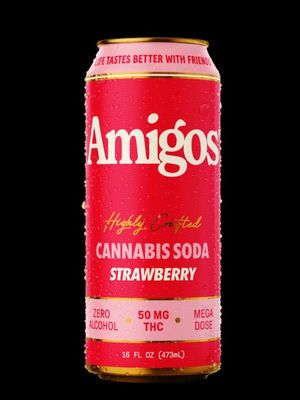 Amigos 50MG THC Soda (Strawberry)