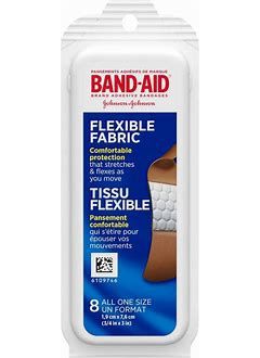 BAND-AID FLEXIBLE FABRIC 8 ALL ONE SIZE