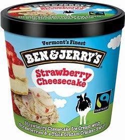 BEN &amp; JERRY&#39;S STRAWBERRY CHEESCAKE