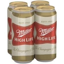 MILLER HIGH LIFE 4PK 16OZ CANS