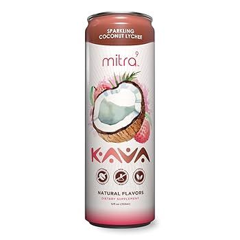 MITRA9 KAVA SPARKLING COCONUT LYCHEE CAN 12OZ