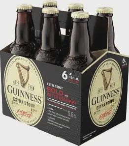 GUINNESS EXTRA STOUT 6PK BOTTLES