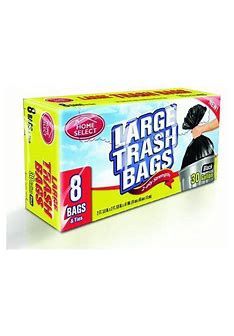 HOME SELECT TRASH BAGS LARGE 8PK