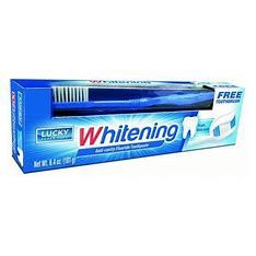 LUCKY SUPER SOFT WHITENING TOOTHPASTE WITH TOOTHBRUSH