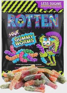 ROTTEN SOUR GUMMY WORMS SMALL