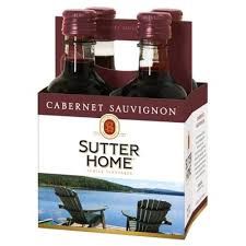 SUTTER HOME 4PK CABERNET 187ML
