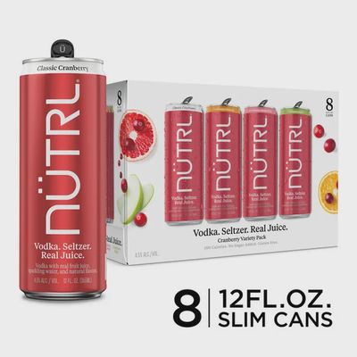 Nutrl Cranberry Variety 8 PK Cans