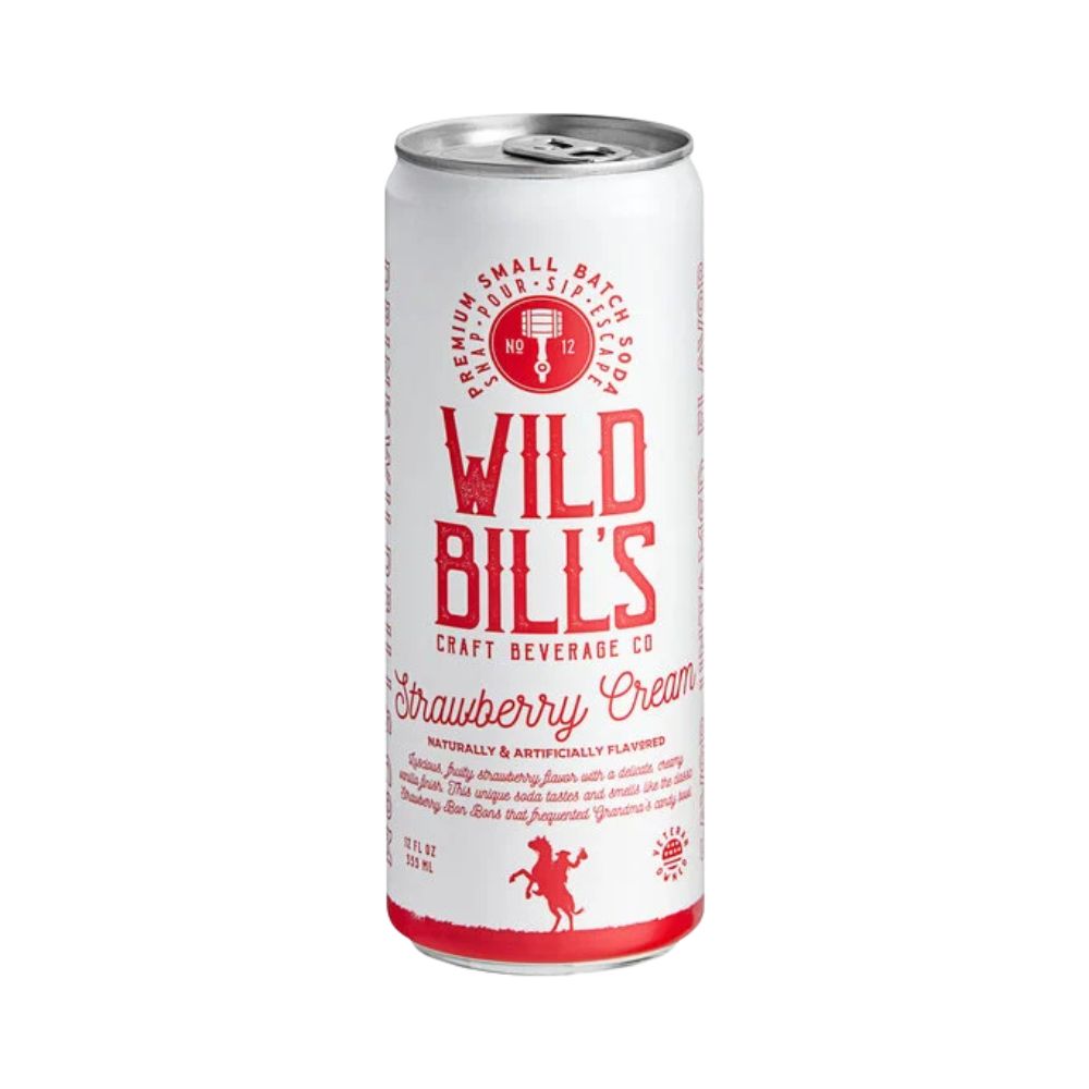 Wild Bill&#39;s Craft Strawberry Cream Soda 12 fl oz