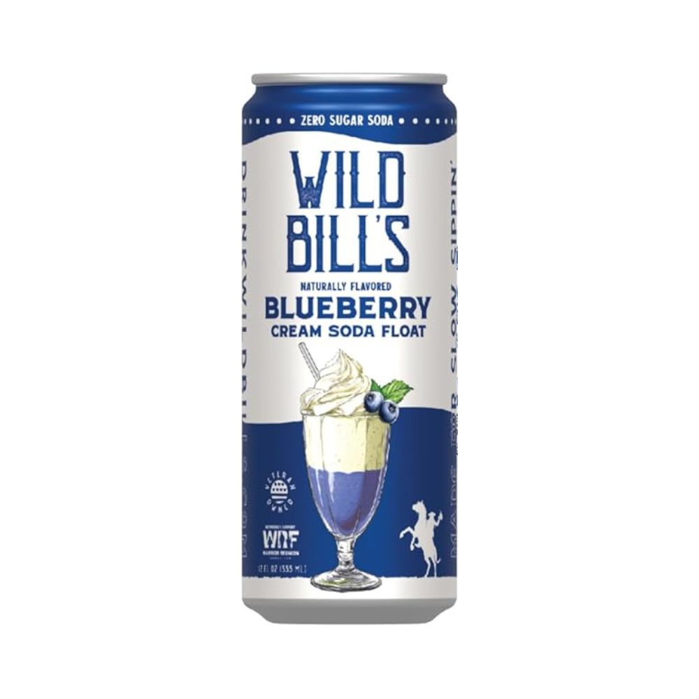 Wild Bill&#39;s Craft Blueberry Cream Soda Zero Sugar 12 fl oz