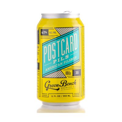 Green Bench Postcard Pils 12 oz 6PK Cans